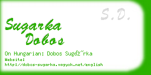 sugarka dobos business card